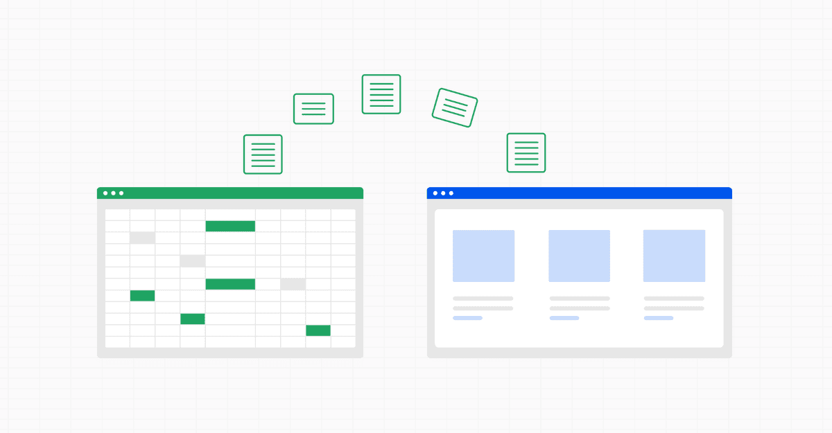 No-code backend with Google Sheets illustration